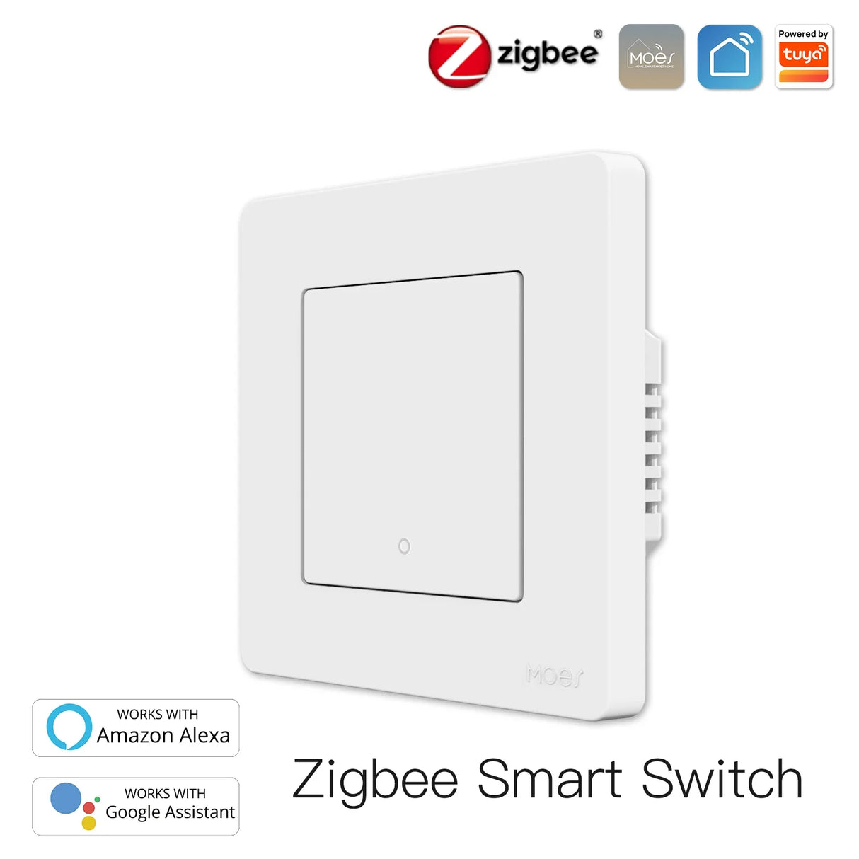 White Zigbee smart switch.
