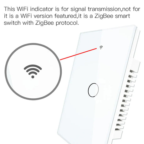 White ZigBee smart switch.
