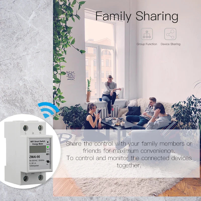 WiFi smart switch energy meter.