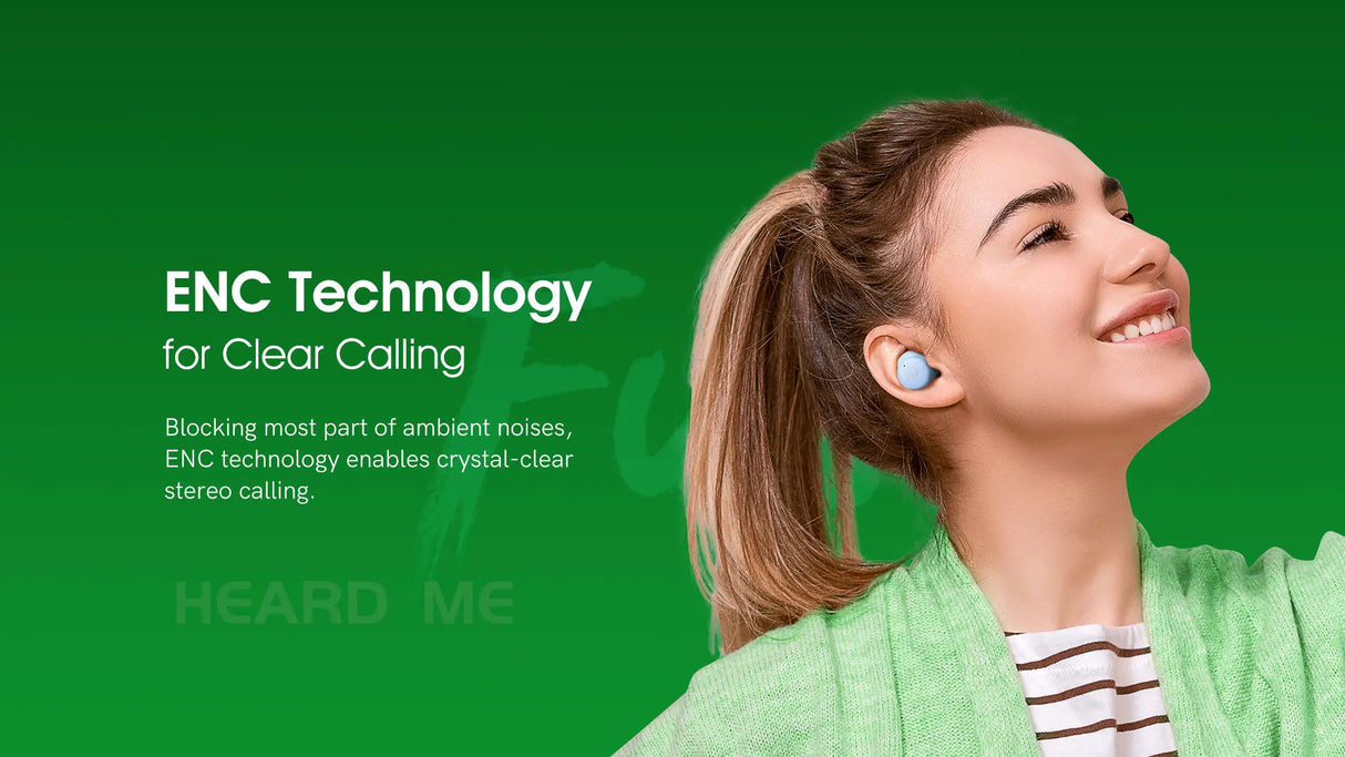 Wireless earbuds advertisement.