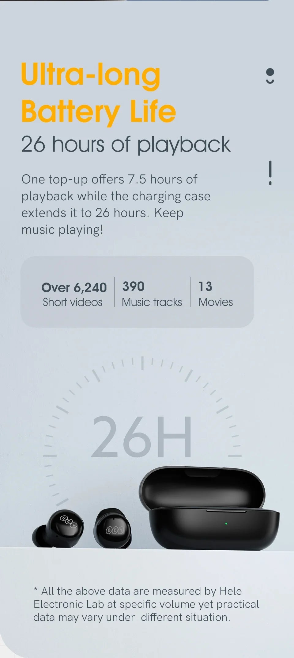 Wireless earbuds with charging case.
