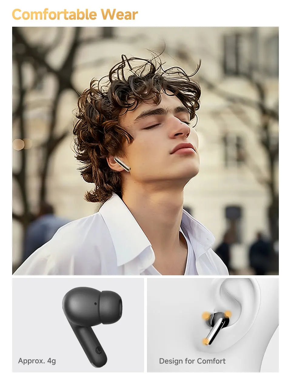 Wireless earbuds.