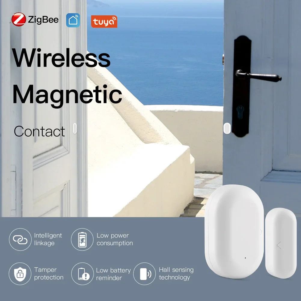 Wireless magnetic contact sensor.