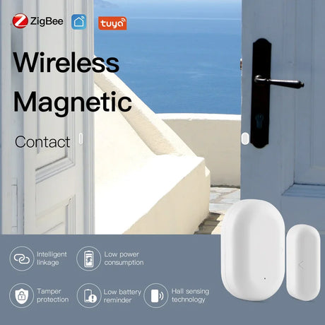 Wireless magnetic contact sensor.