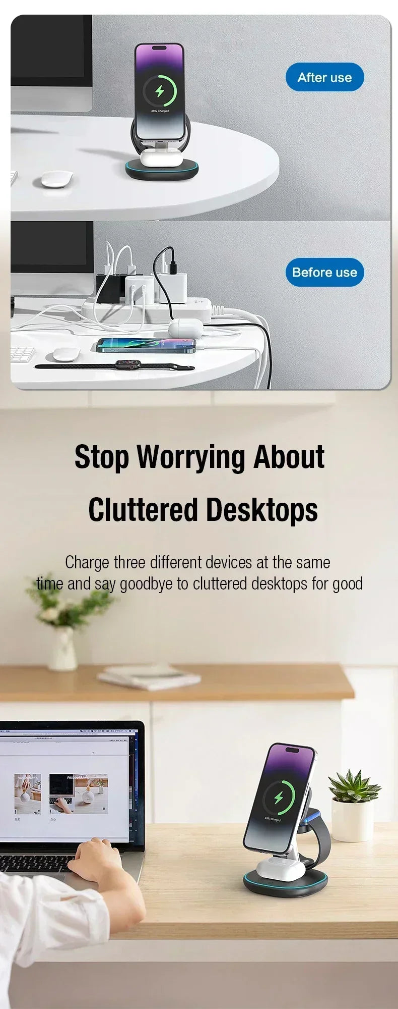 Wireless charging station.