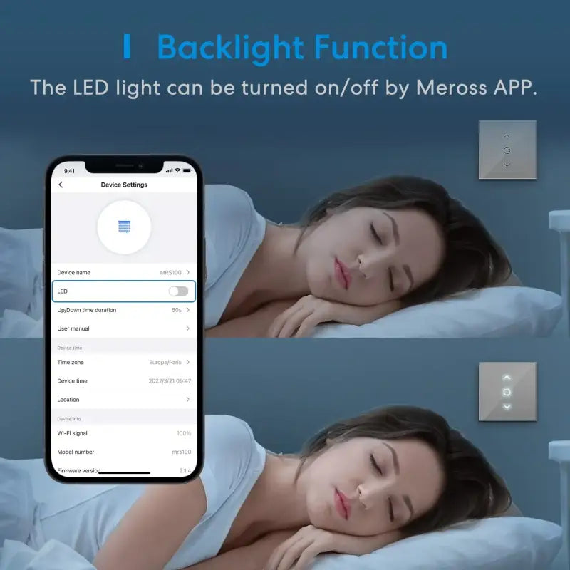 A woman sleeping on her bed with the light turned off