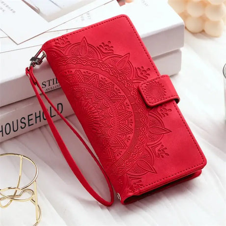 Women wallet case with flower pattern