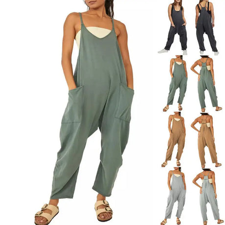 women’s casual loose loose sleeveless jumpsuits