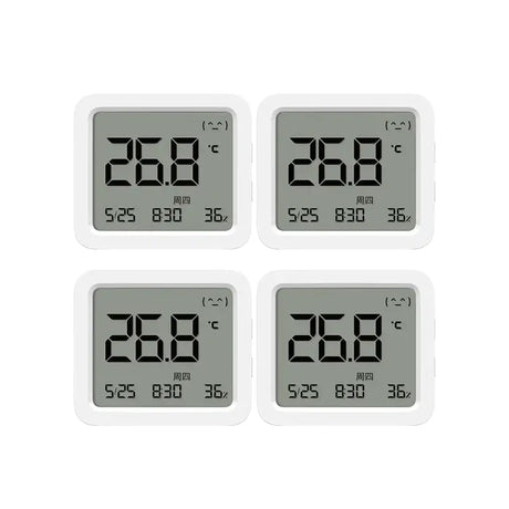 three digital clock clocks with therm