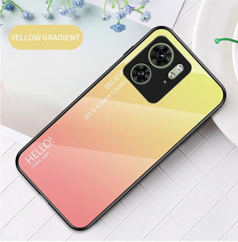 Yellow gradient phone case.