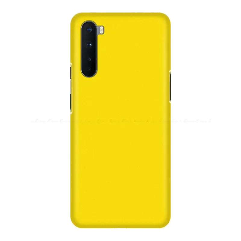 The back of a yellow samsung phone case