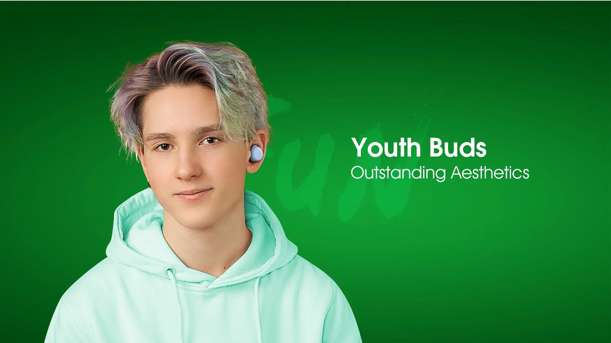 Youth earbuds with outstanding aesthetics.
