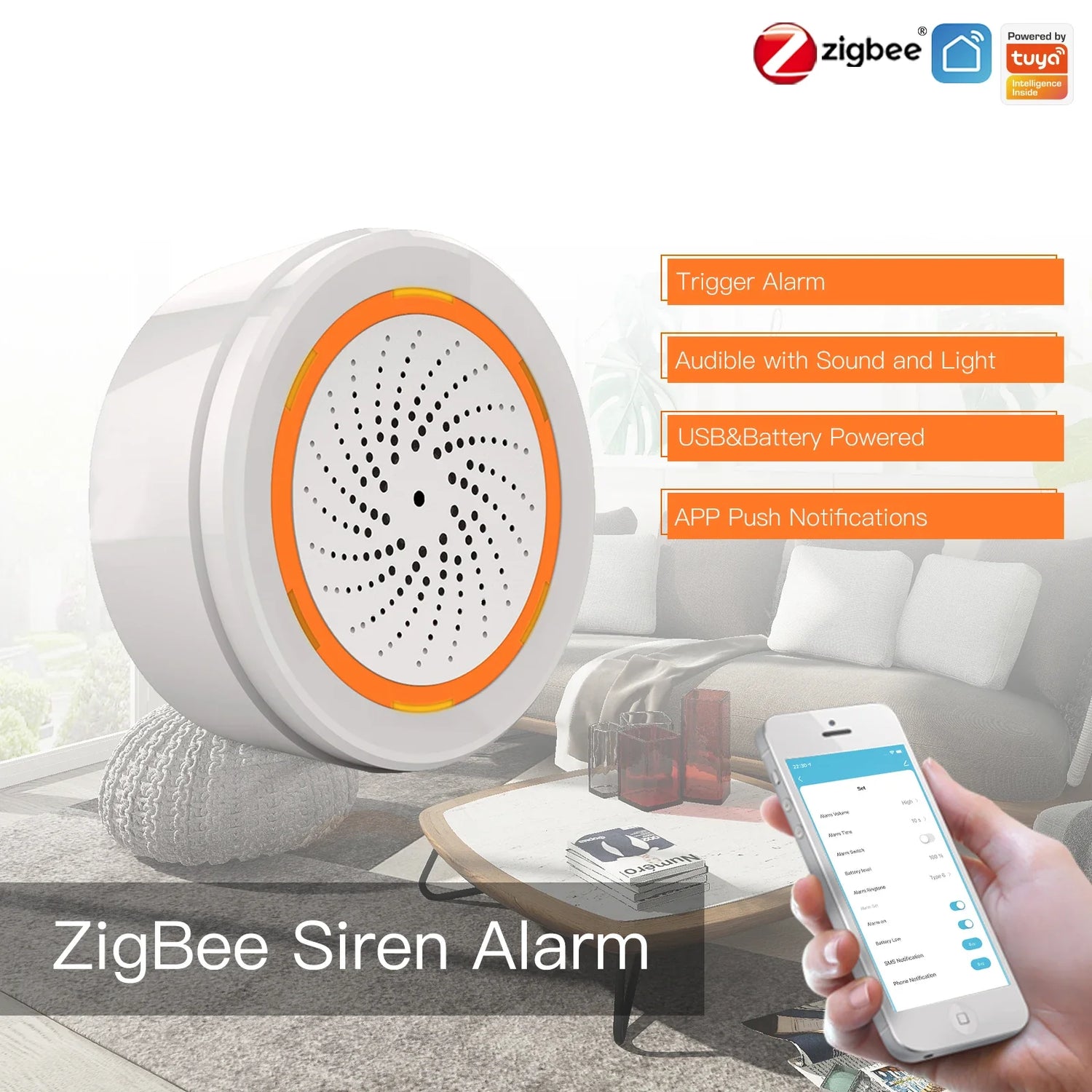 Zigbee siren alarm.