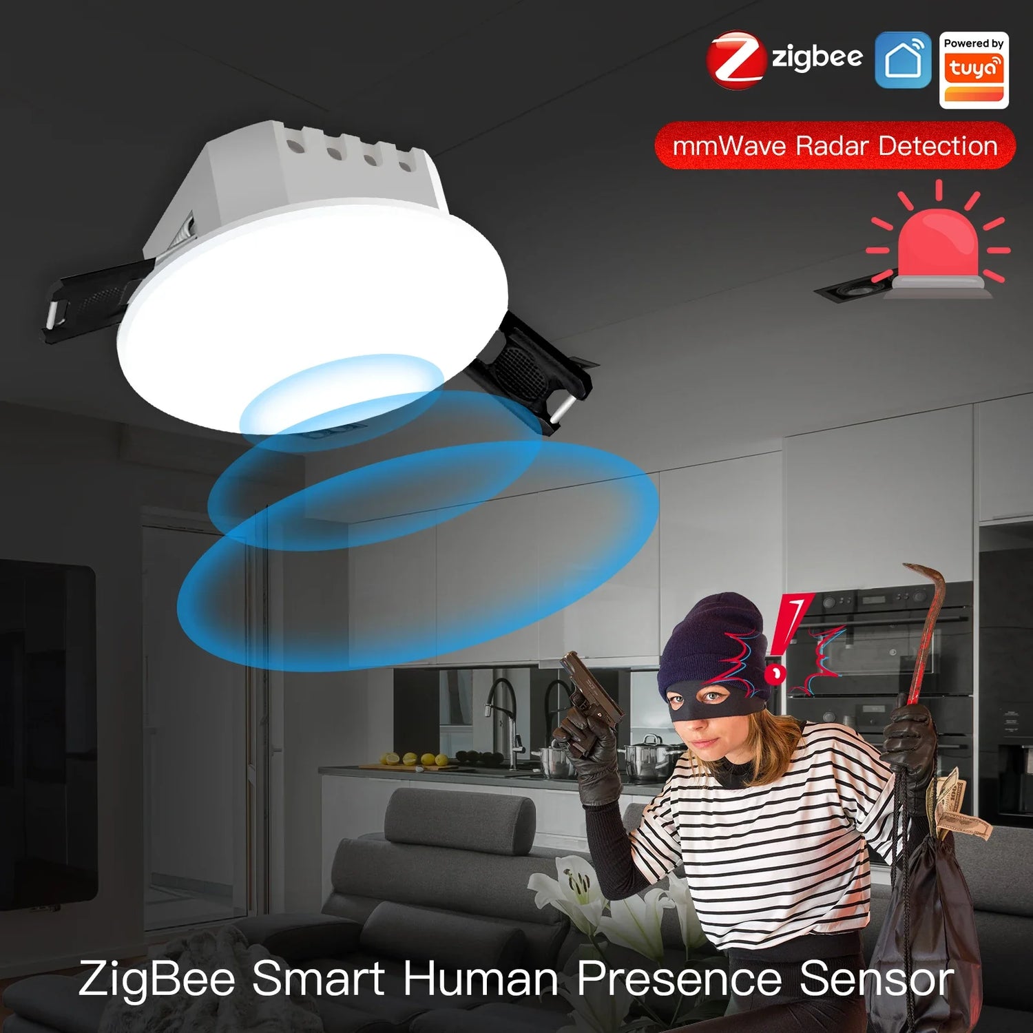 ZigBee smart human presence sensor.