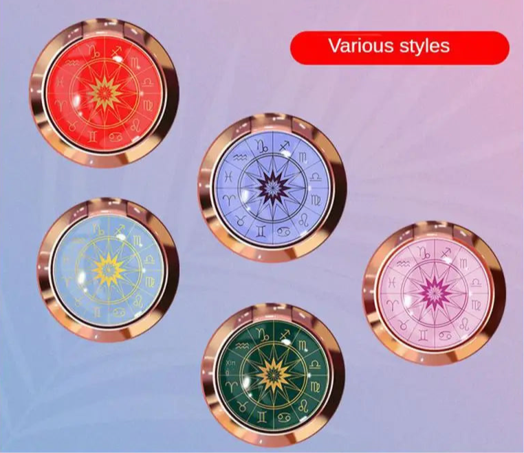 Zodiac-themed phone grips.