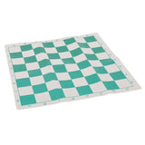 a green and white checkered pattern on a white background