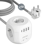 an image of a white and black plug with a cable connected to it