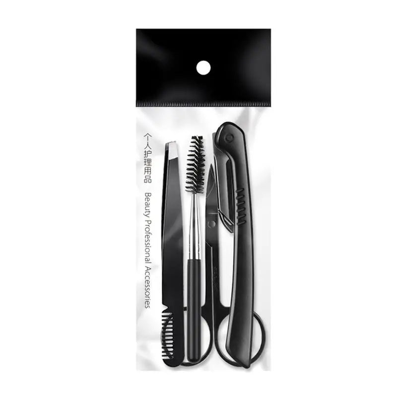 the black and white hair brush and comb