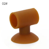 a brown plastic pipe on a white background