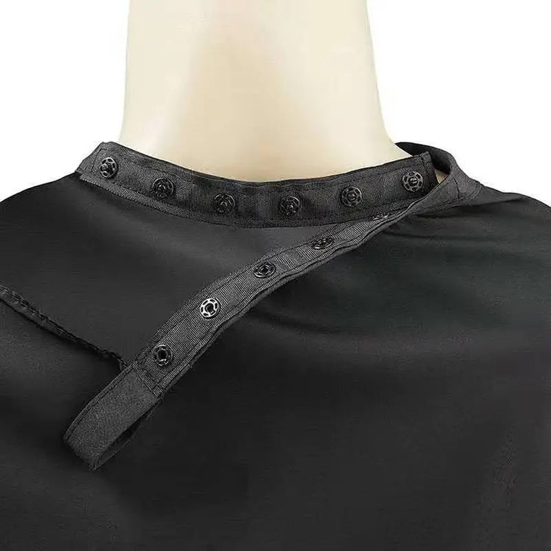 a black shirt with a black collar and buttons