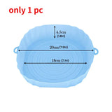 a blue plastic bowl with measurements