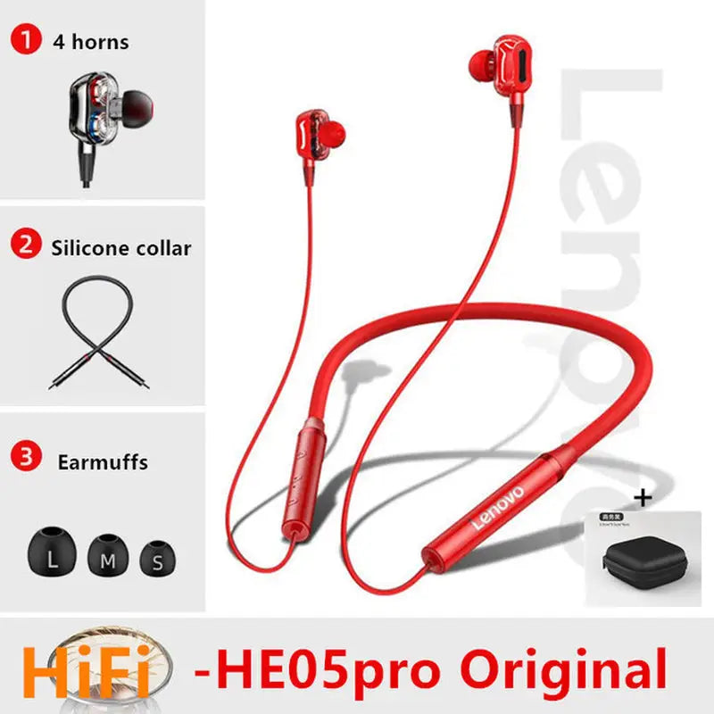 the red earphones are shown with the text, ` ` ’