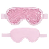 a close up of a pair of pink eye masks with sequins