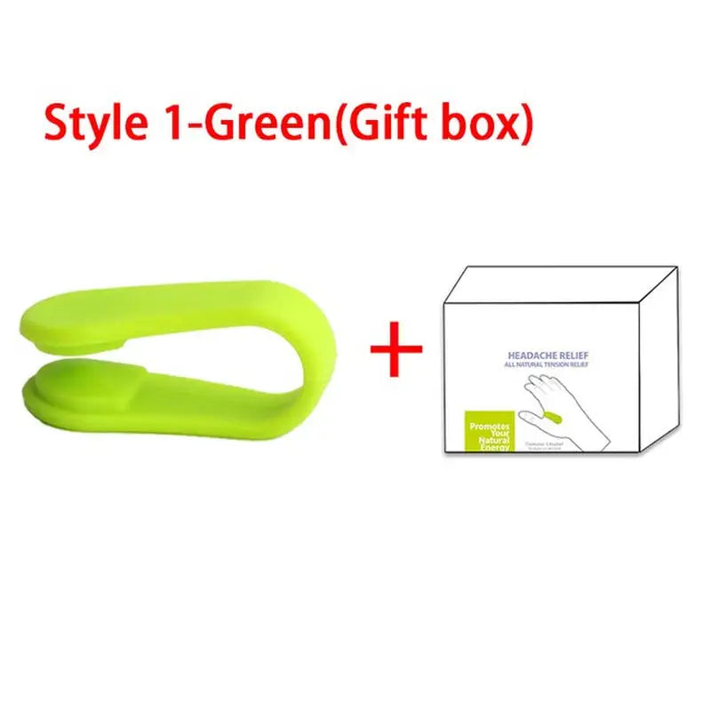 a pair of green eyeglasses with a box