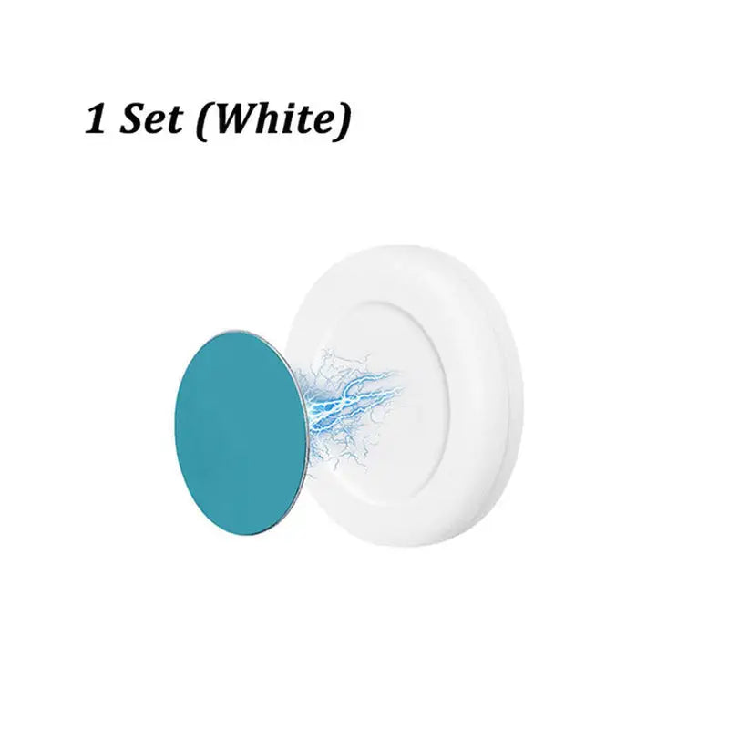1 set white ceramic door knobs with blue glass