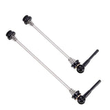 pair of black metal steering stabilizes