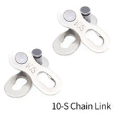 two pairs of silver metal chain link with a white background