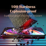 an iphone with a broken screen and the words 10 hadess explosion