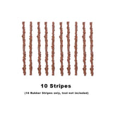 a set of four bacon strips with the words, `’’’’’’’’’’’’’’’’’’