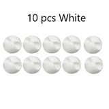 10 pcs white plastic beads for jewelry making