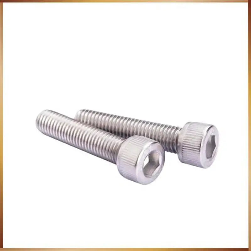 a pair of stainless screws
