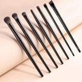 the 5 piece brush set is shown in black and white