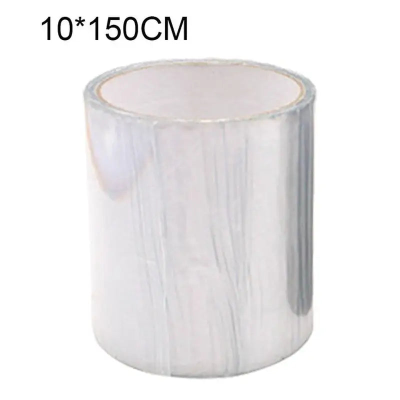 a roll of clear tape with a white background