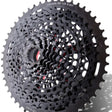 a close up of a bicycle cassetter with a red and black sprock