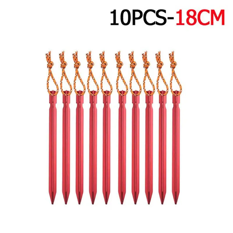 six red pencils with gold chains on them are lined up