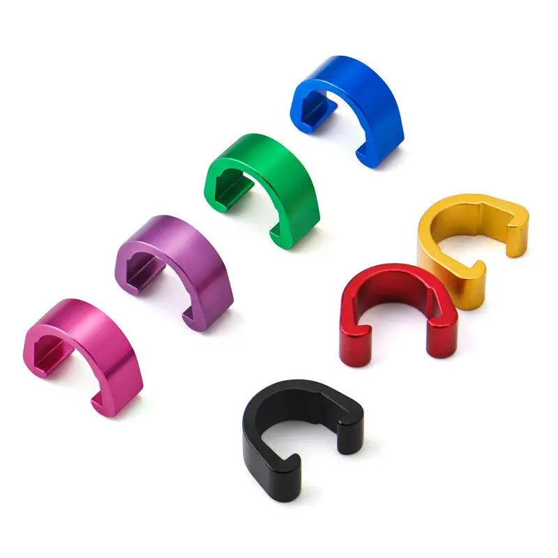 a set of four colorful plastic rings