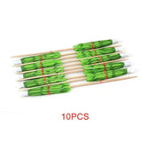 10pcs green bamboo bamboo sticks with red string