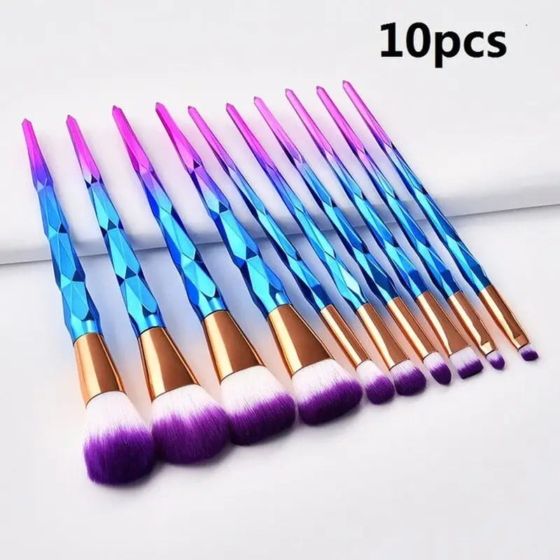 10 pcs makeup brush set with case