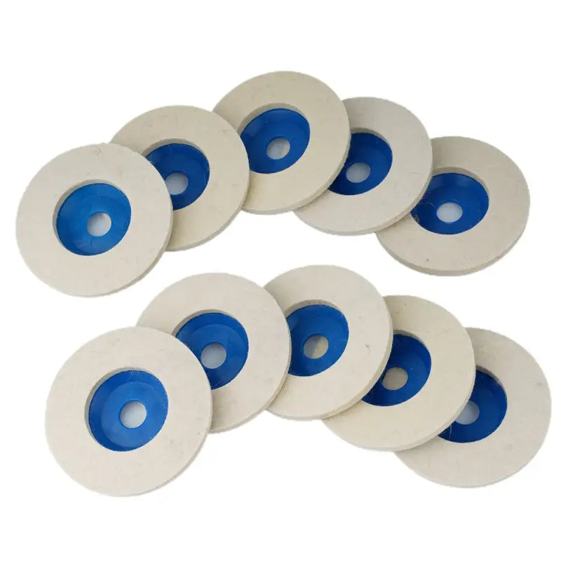 a dozen of white and blue plastic eyeballs