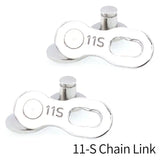 pair of stainless steel plated screws