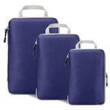 the blue and white set of three lunch bags