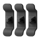 3 pack black plastic door handles for closets