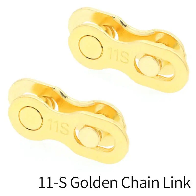 a pair of gold plated chain link