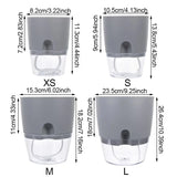 4 pack of grey plastic cup holder with handle