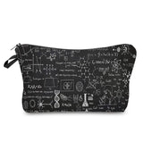 a black and white pencil case with formulas and formulas