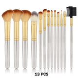 10 pcs makeup brushes set with case